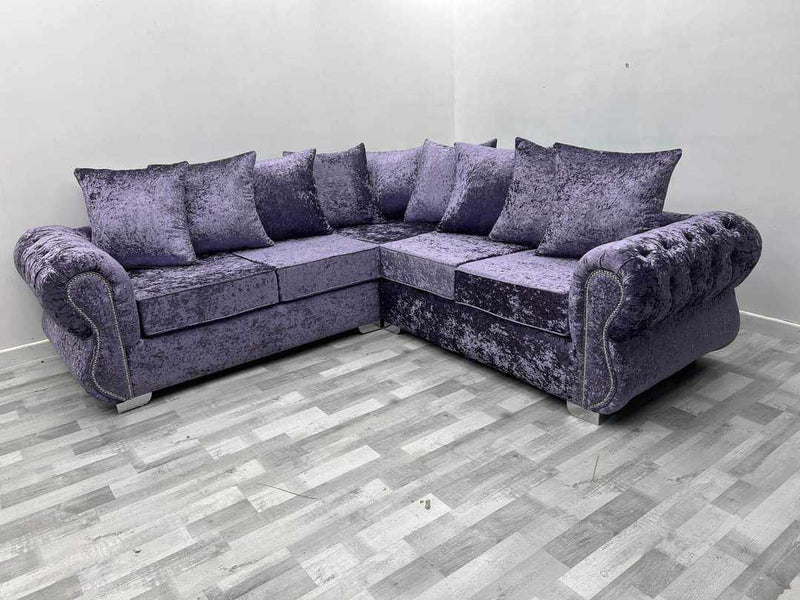 Windsor crushed velvet corner sofa range