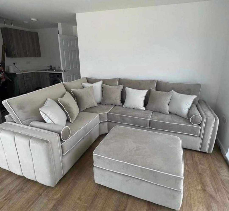 Louisiana Plush Velvet Corner Sofa Range