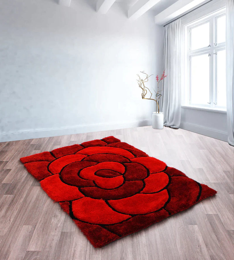 3D CARVED ROSE RED