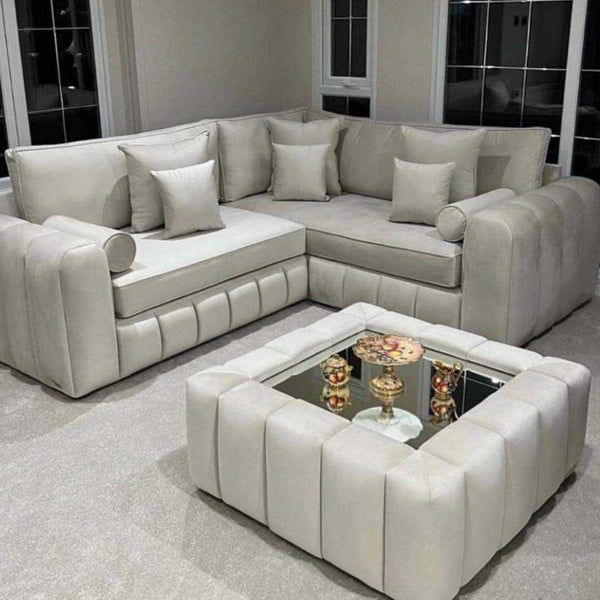 Louisiana Premium Plush Velvet Corner Sofa Range
