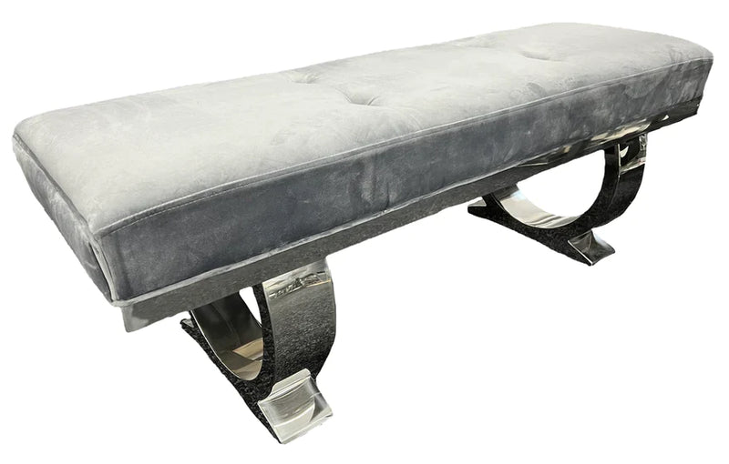 Chelsea Dark Grey Bench 130cm