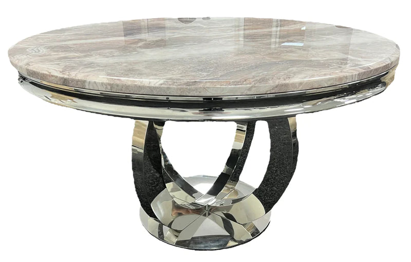 roundmarblediningtableset roundmarblediningtable roundtable rounddiningset velvetdiningchairs velvet furniture furnitureflip décor golddiningtable chromediningtable marbletop diningroom diningroomdecor diningroomideas