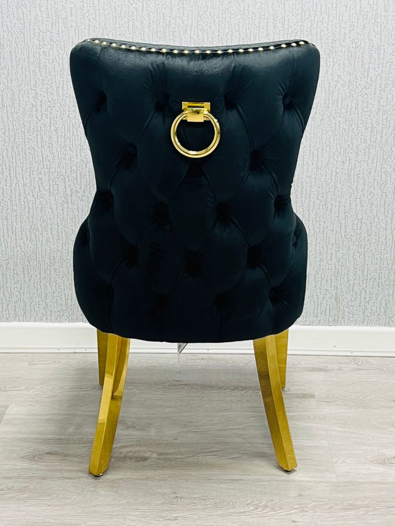 Victoria Gold Detailing Circle Knocker back Dining Chair