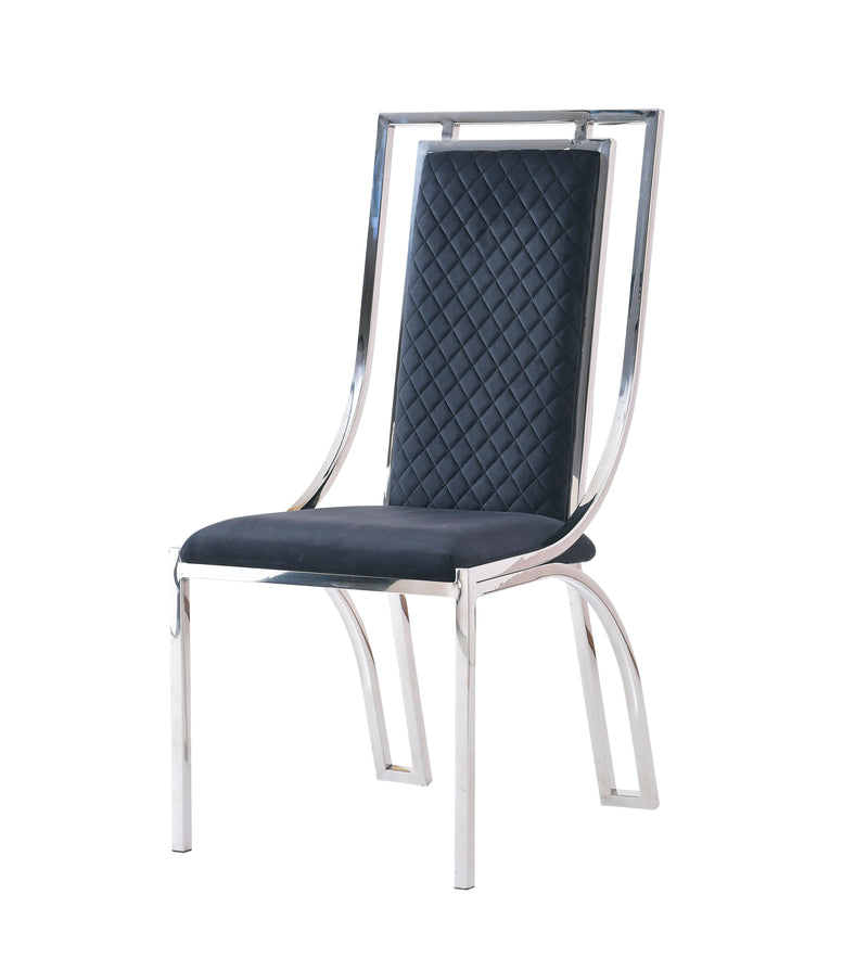 Windsor Black & Chrome Dining Chair