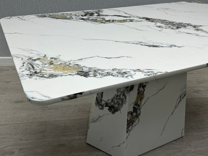 Capri Marble Effect Dining Table Set