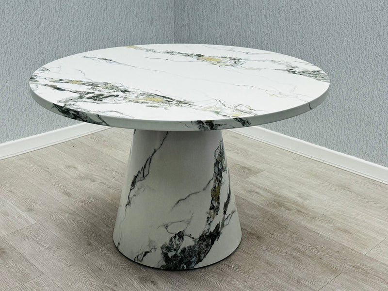 Capri Marble Effect Dining Table Set