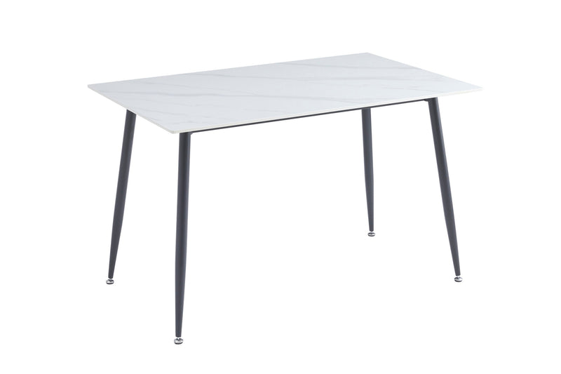 Oxford Ceramic White Dining Table 1.2m & 4 Chairs