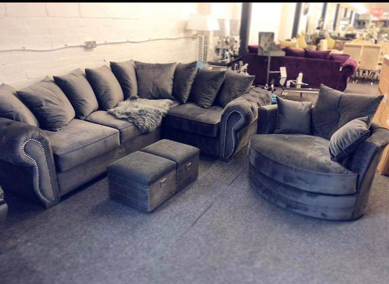 WINDSOR PLUSH VELVET CORNER SOFA  RANGE