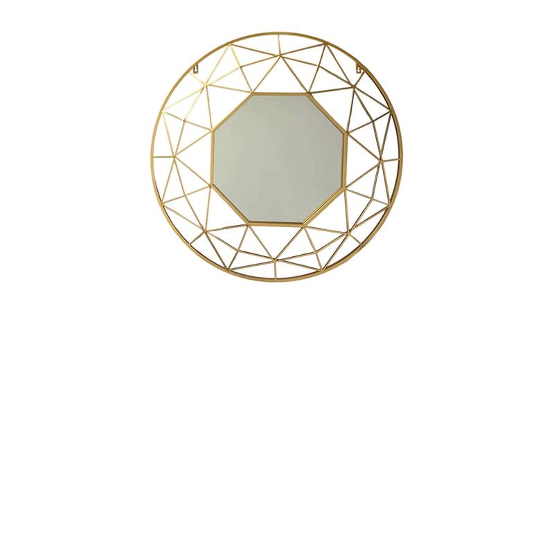 Gold Hexagonal wall mirror