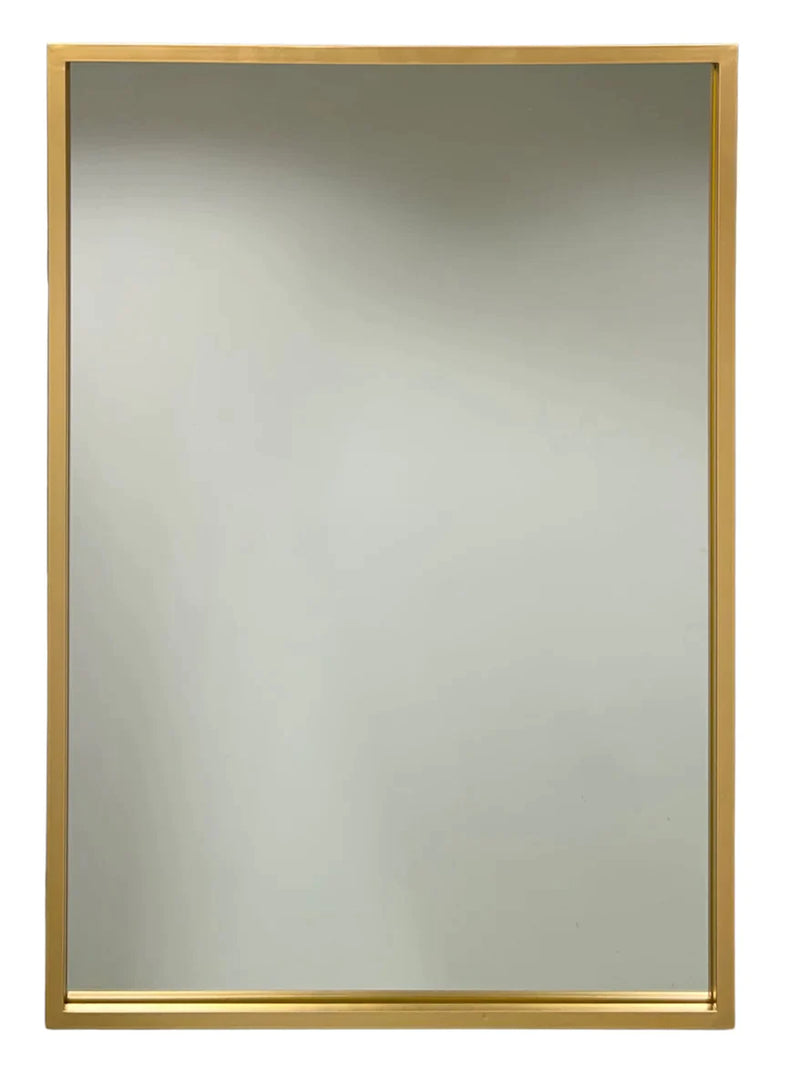 Rectangular mirror with gold around the boarder