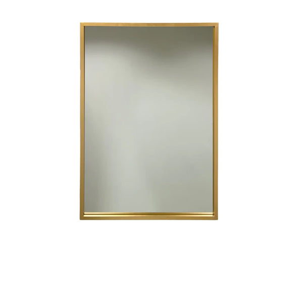 Rectangular mirror with gold around the boarder