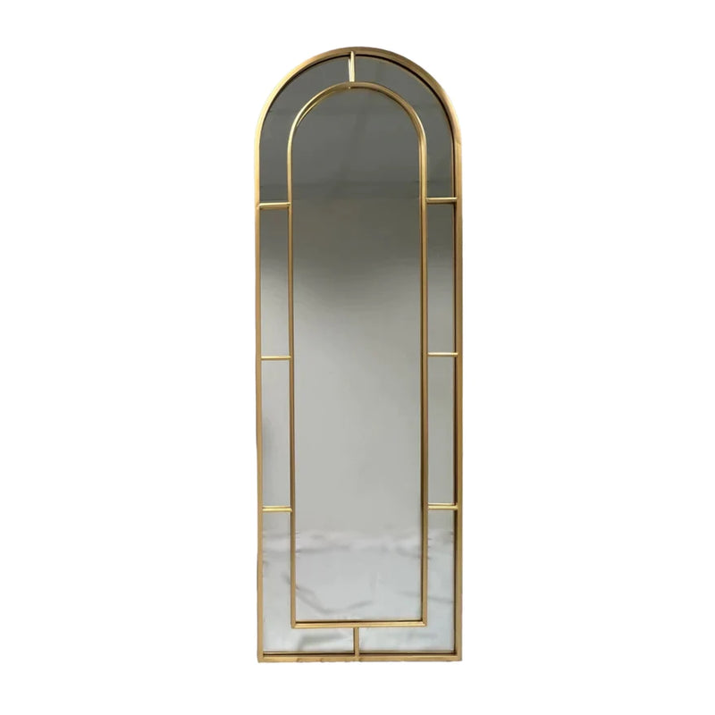 Long Arched Mirror with Gold detailing