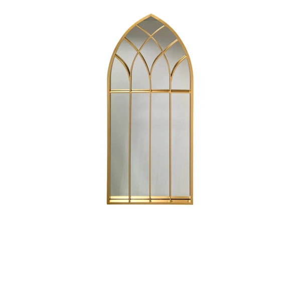 Long Arch design Mirror with Gold Detailing