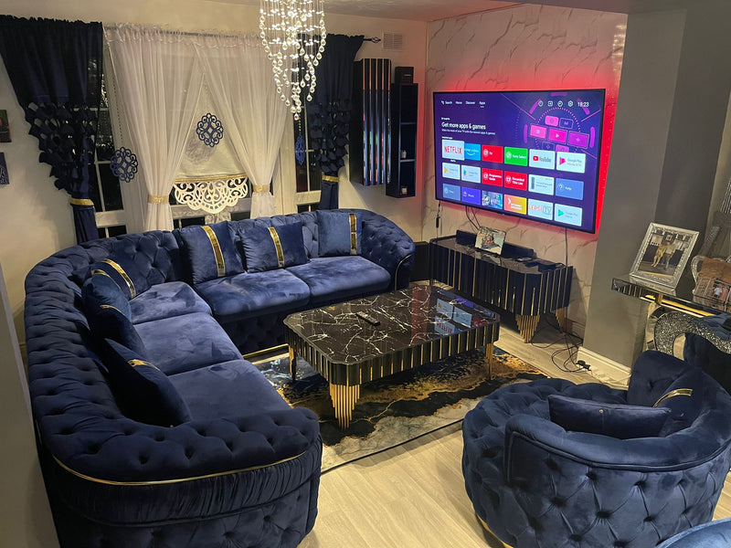 Velvet sofa store set price