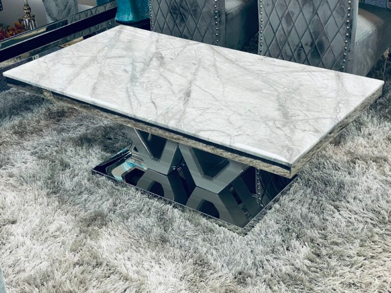 Majestic Grey Marble Coffee Table