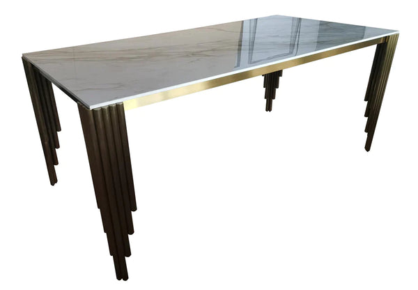 Mayfair Gold Ceramic Dining Table