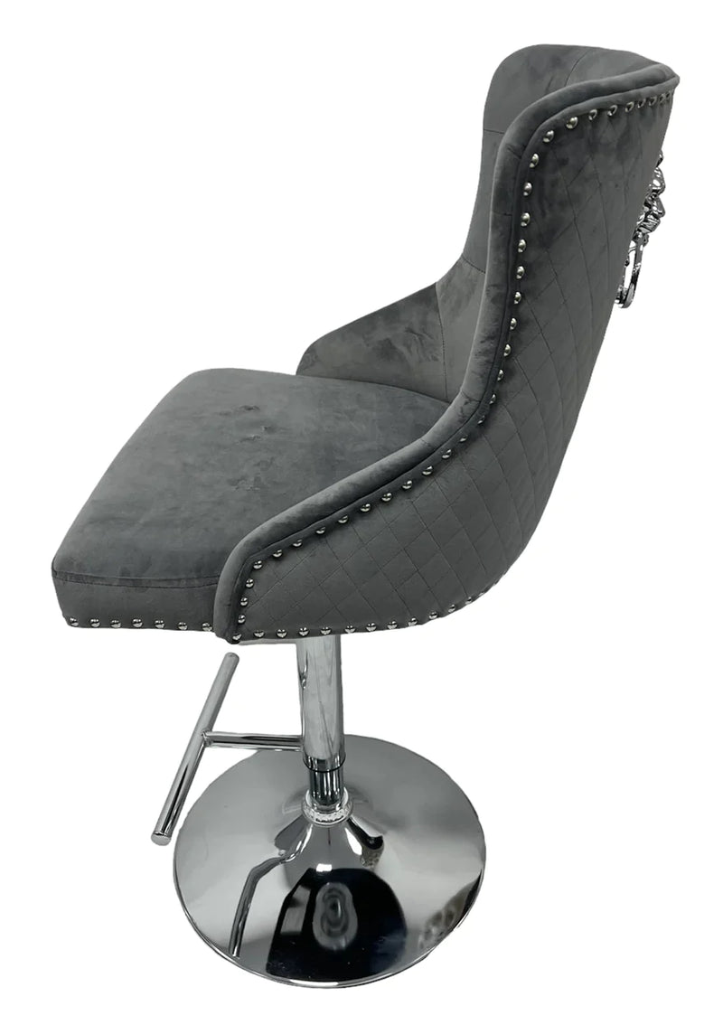 Mayfair velvet bar stool Velvet barstool adjustable barstool velvet bar stool bar chair bar stools upholstered barstool lion knocker barstool cream barstool black barstool grey barstool grey velvet barstool cream velvet barstool black velvet barstool