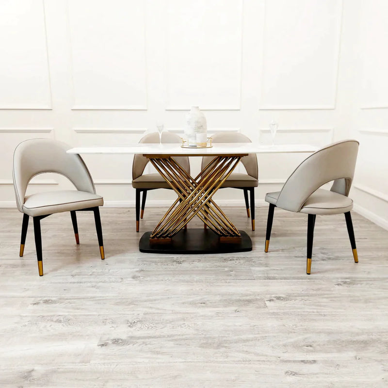 Sinteredstonediningtable sinteredstonetop golddiningchairs golddiningtable marblediningtable velvetdiningchairs velvet furniture furnitureflip décor golddiningtable chromediningtable marbletop diningroom diningroomdecor diningroomideas contemporary dining 