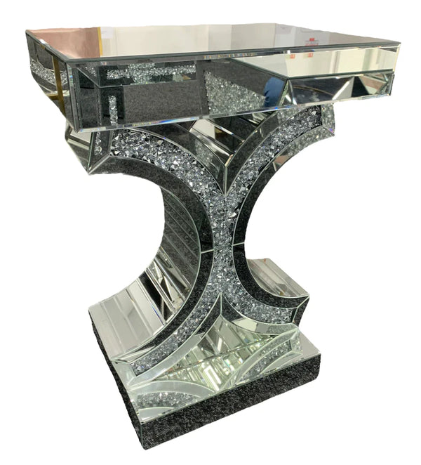 Crushed diamond column/lamp table X