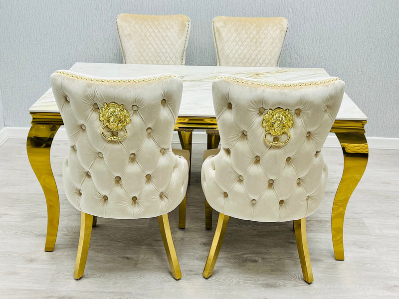 Victoria Gold Detailing Knocker back Dining Chair