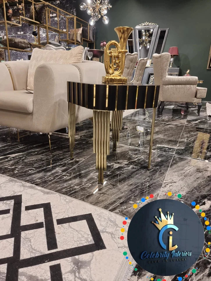 lotus side table black and gold Livingroom furniture bedroom furniture home furniture home décor luxury furniture