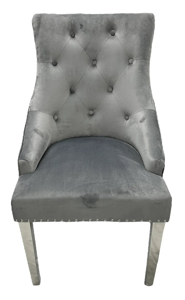 Roma Dark Grey no knocker Dining Chair