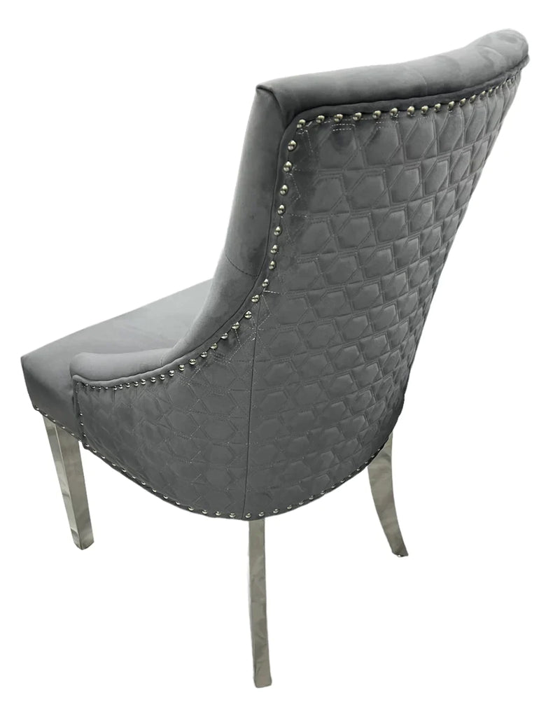 shimmeryVelvetdiningchair shimmeryvelvetchair goldlegsdiningchair diningchair lionknockerdiningchair creamvelvetdiningchair blackvelvetdiningchair dining diningroom chair 