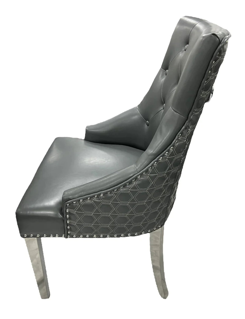 puleatherdiningchair puleatherchairs Velvetdiningchair chromeleggeddiningchair chromelegsdiningchair diningchair ringknockerdiningchair silvervelvetdiningchair greyvelvetdiningchair creamvelvetdiningchair blackvelvetdiningchair dining diningroom chair checkeredbackdiningchair