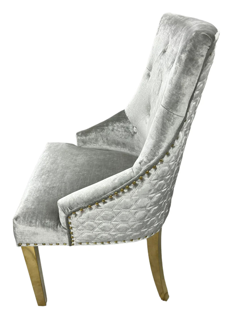 shimmeryVelvetdiningchair shimmeryvelvetchair goldlegsdiningchair diningchair lionknockerdiningchair creamvelvetdiningchair blackvelvetdiningchair dining diningroom chair 