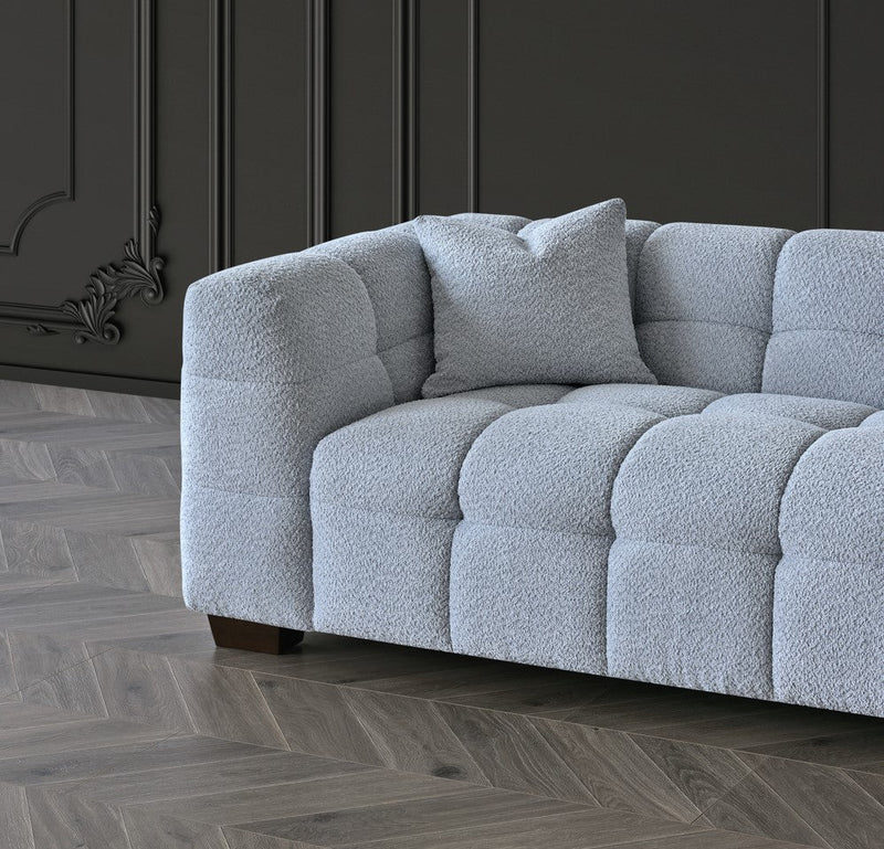 Aluxo Tribeca Sofa Range in Pearl Boucle Fabric