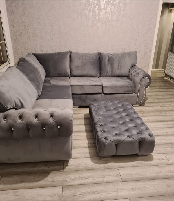 WINDSOR PLUSH VELVET CORNER SOFA  RANGE