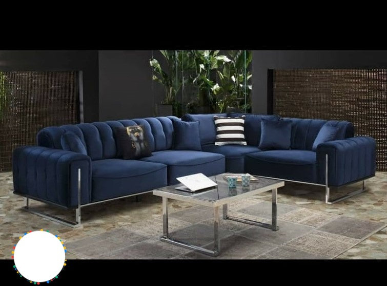 Genova Corner Sofa Chrometrimsofa goldtrimsofa velvetsofa dubaisofacollection plushvelvetsofas luxurysofa uniquesofas furniture sofas sofa cornersofa 3+2sofa homedecor design interiordesign livingroom home furnituredesigns love bespoke bespokesofas