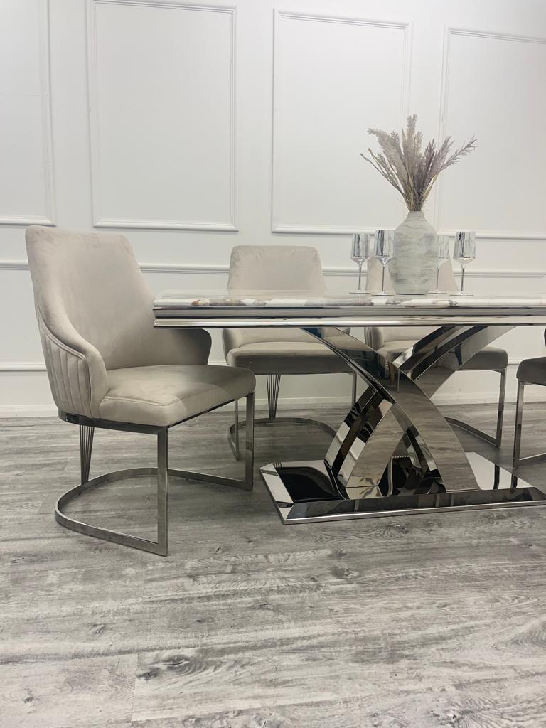 Milan Dining Table 180cm & Chelmsford Dining Chairs