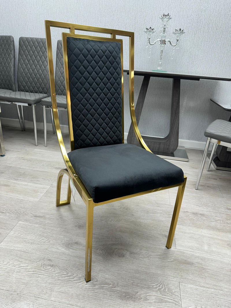 Windsor Black & Gold Dining Chair