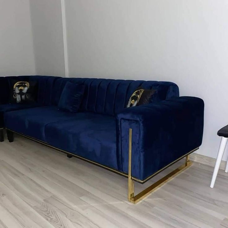 Chrometrimsofa goldtrimsofa velvetsofa dubaisofacollection plushvelvetsofas luxurysofa uniquesofas furniture sofas sofa cornersofa 3+2sofa homedecor design interiordesign livingroom home furnituredesigns love bespoke bespokesofas