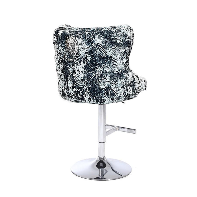 Lustro Velvet lustro barstool  silver lustro adjustable barstool velvet bar stool bar chair bar stools upholstered barstool lion knocker barstool cream barstool black barstool grey barstool grey velvet barstool cream velvet barstool black velvet barstool