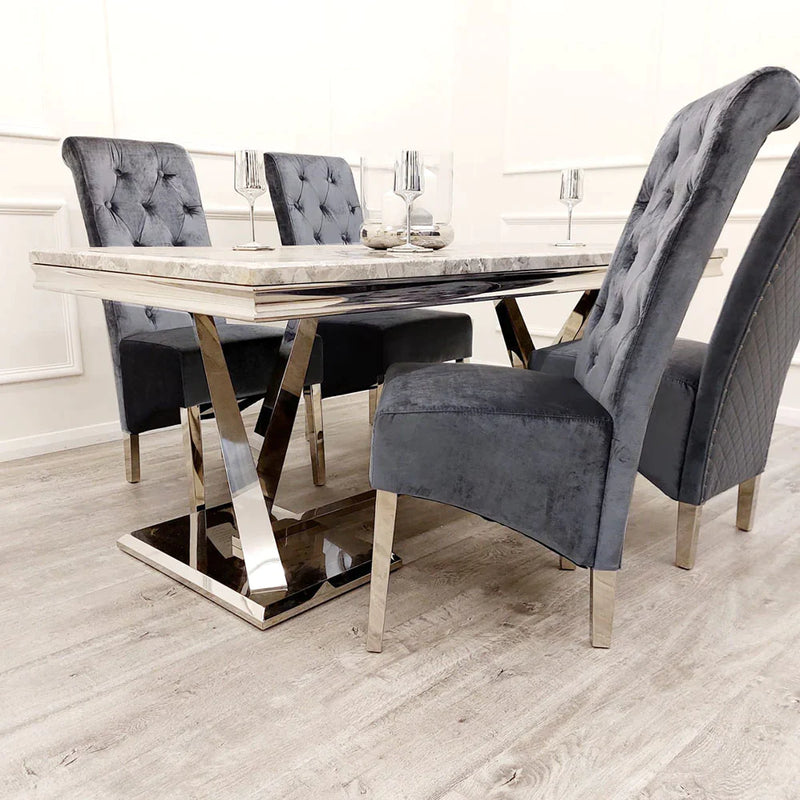 Louis Dining Table + Emma Dining Chairs