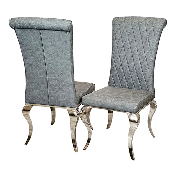 Nicole Dining Chair  with Plain Back, Line & Cross Stitch